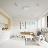 Couleur blanche dans le design intérieur d'une cuisine moderne