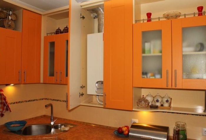 L'emplacement de la chaudière à gaz dans la cuisine