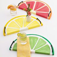 Dessous de verre originaux de bricolage en forme de tranches d'agrumes
