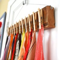 Stockage des mouchoirs sur des pinces à linge