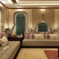Décoration du hall d'une maison privée de style oriental