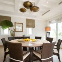 Lampes d'origine dans la cuisine-salon