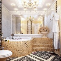 Design de salle de bain marron
