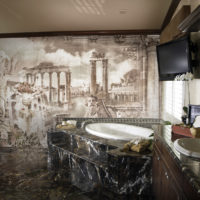 Mosaïque dans la conception de la salle de bain