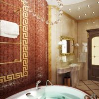 Zonage de la salle de bain en mosaïque