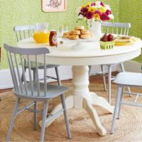 Table à manger ronde en bois massif