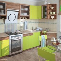 Set de cuisine marron vert