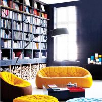 Estantes para libros del piso al techo