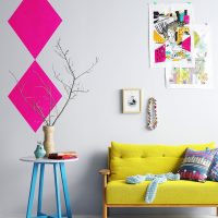 Decoración de la pared de la sala de bricolaje