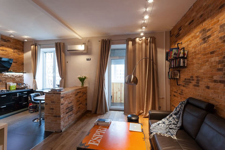 Intérieur d'appartement de style industriel