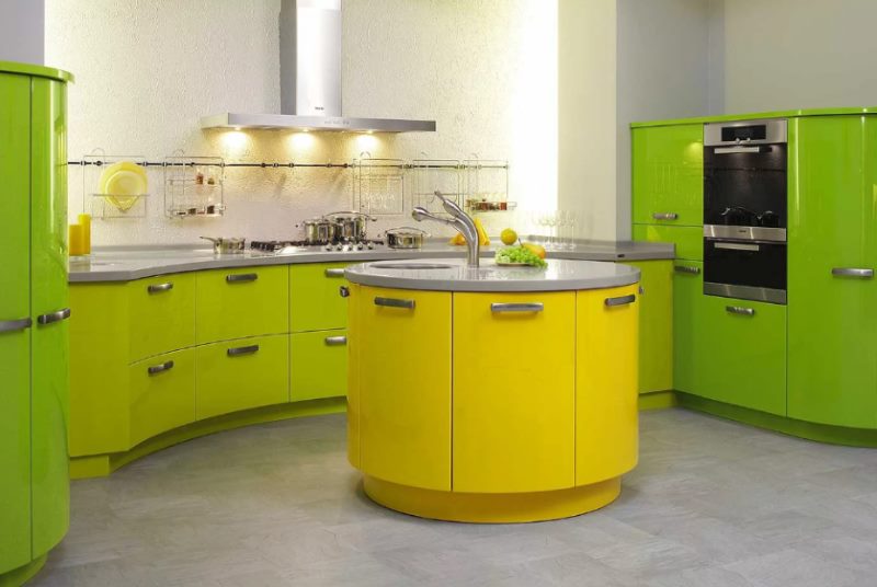 Îlot de cuisine rond