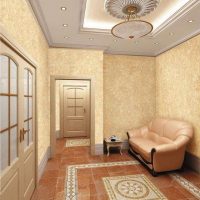 Canapé en cuir dans le hall d'une maison privée