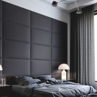 Décor mural sur la tête du lit avec des panneaux souples