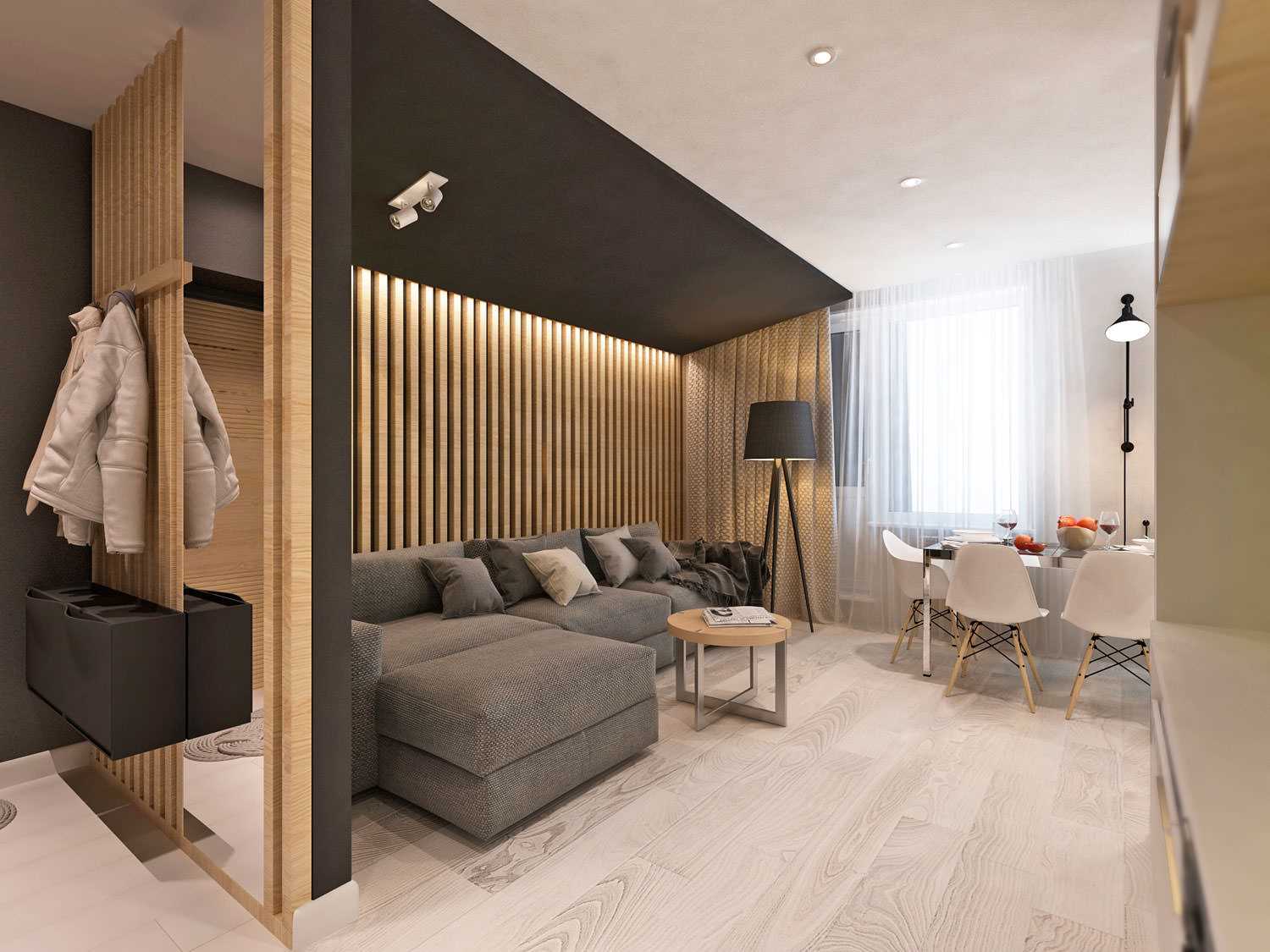 Conception d'un espace de vie dans un appartement en ville