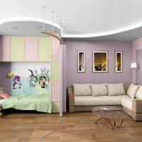 Le coin des enfants dans le salon d'un studio