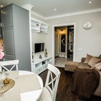 Cuisine-salon rustique