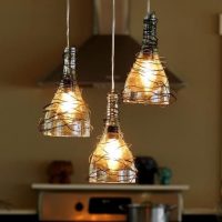 Lampes à suspension bouteille de verre