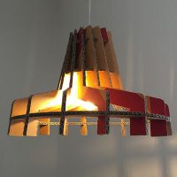 Lustre DIY en carton ondulé