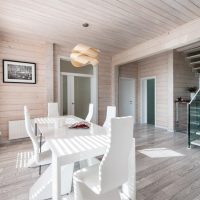 Mobilier blanc dans la conception d'une maison privée
