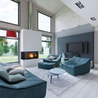 Mobilier préfabriqué à l'intérieur du salon