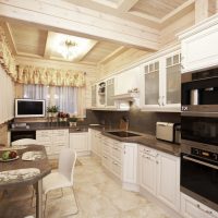Cuisine en bois aux couleurs vives