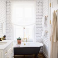Piso de madera en el baño