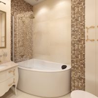 Bañera de esquina de acrílico blanco