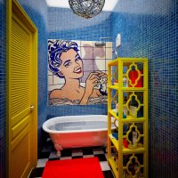 Diseño de baño de estilo pop art