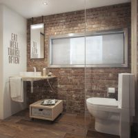 Decoración de baño estilo loft