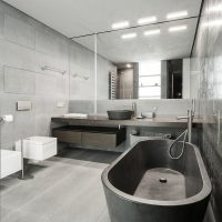 Baño interior con espejo de pared