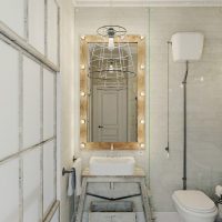 Diseño de baño rústico.