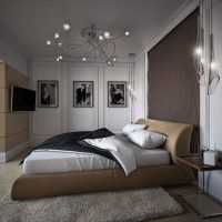 Texture en plâtre sur la tête du lit