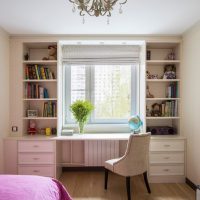 Étagères intégrées dans la chambre des enfants