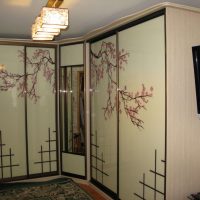 Armoire dans le salon avec des surfaces brillantes