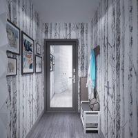 Couloir étroit en gris