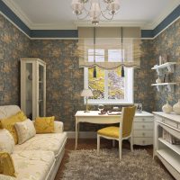 Couleur jaune dans la décoration du salon