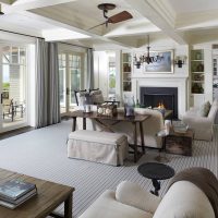 Tapis gris dans un salon moderne