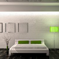Oreillers verts sur un lit blanc