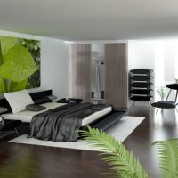Décor de chambre vert minimaliste