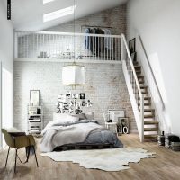Appartement mansardé avec haut plafond