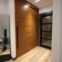Portes d'une armoire encastrée en panneaux de particules
