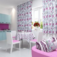 Meuble de cuisine rembourré rose