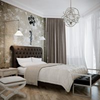 Décor de chambre dans les tons gris