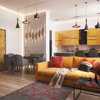 Motifs géométriques à l'intérieur du salon