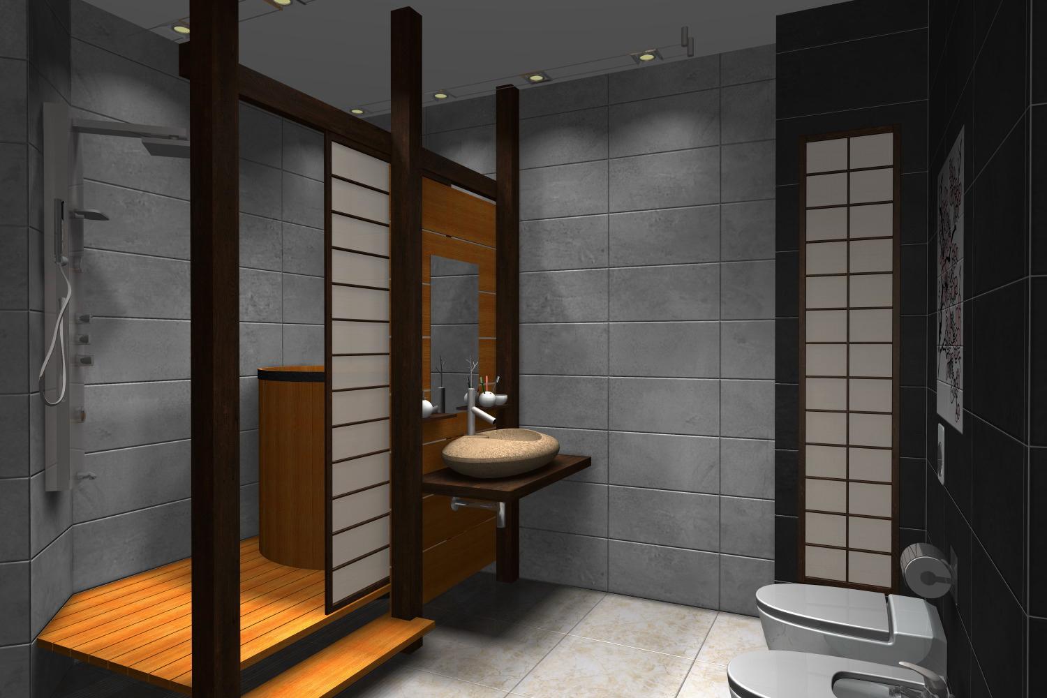 Baño combinado de estilo japonés
