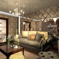 Salón interior con techo tensado