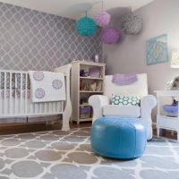 Pouf bleu doux