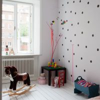 Mur de lumière à pois noirs