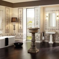Baño con fuente antigua