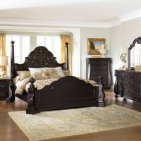 Cama de madera natural marrón oscuro